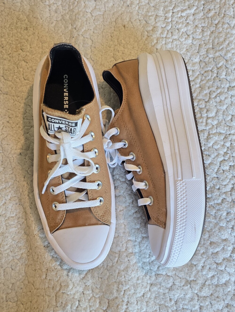 Converse Chuck Taylor All Star Cruise Ox Platform Shoes Brown Womens 10.5 A07198